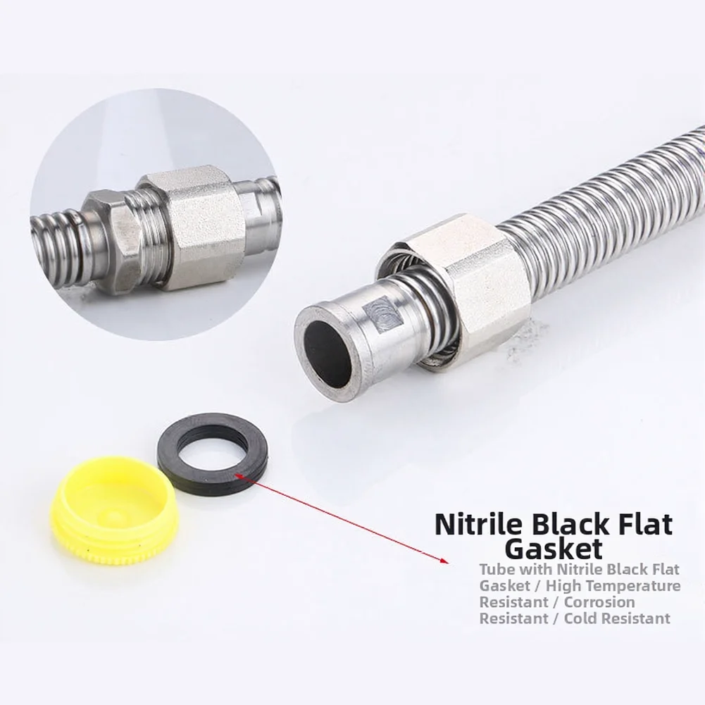 

Гибкий гофрированный шланг из нержавеющей стали G1/2" DN15, 40 см, для подключения водонагревателей и смесителей, сантехнических принадлежностей для ванной комнаты