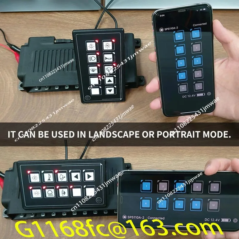 12-24V Touch Control Panel with 10 Buttons, with Mobile Application Control