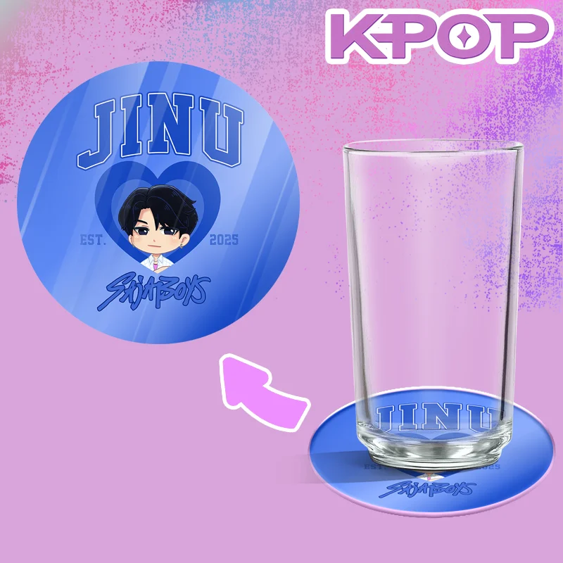 K-Pop Demon Hunters Coasters 10CM HUNTR/X Rumi Mira Zoey Jinu Alas Meja Berinsulasi Dekorasi Desktop Akrilik Dekorasi Rumah Hadiah