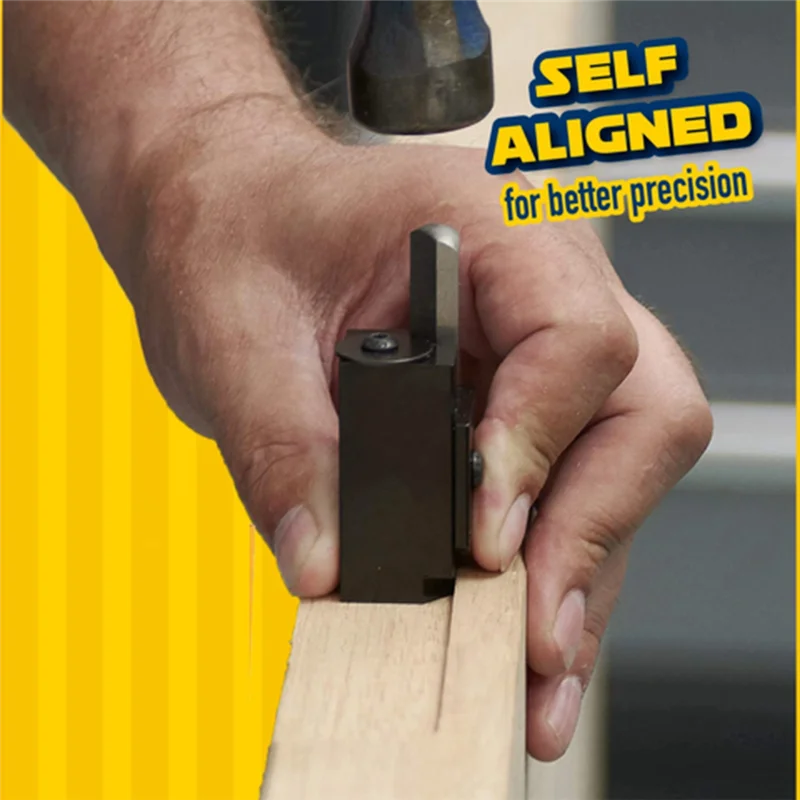 1 PCS Woodworking Right-Angle Chisel Embedded Hinge Door Lock Groove Woodworking Tools Black