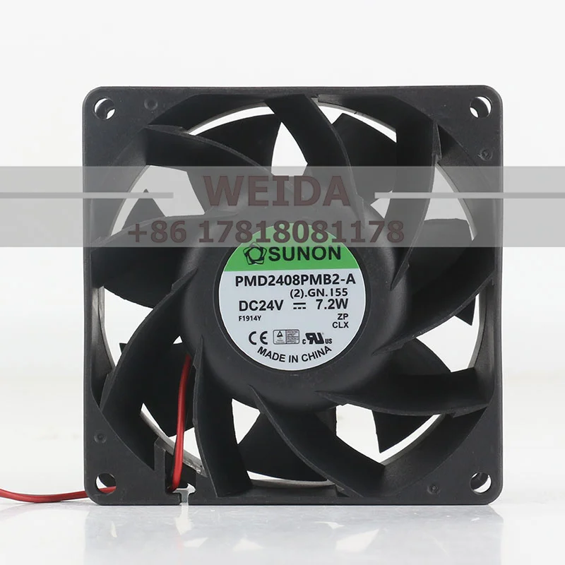 SUNON DC24V 7.2W PMD2408PMB2-A 8038 High-Speed Magnetic Levitation Small Industrial Axial Cooling Fan Plastic Blades
