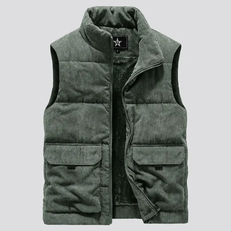 Gilet di lana moda invernale gilet imbottito di cotone maschile cappotti uomo gilet senza maniche giacche gilet caldi abbigliamento Plus Size 6XL