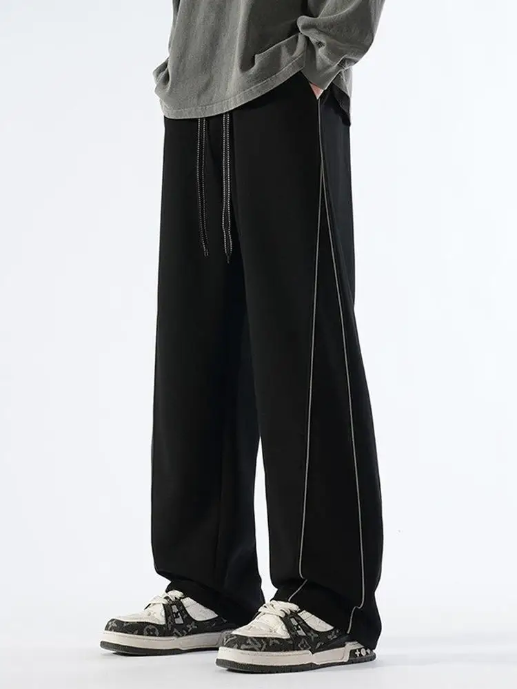 

Men's Large Size Harlan Sports Pants Straight Leg Sweatpants Extra Wide Casual Wide Leg Spring Autumn Long Trousers