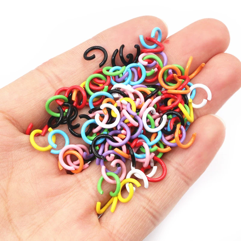 200pcs 6/8/10mm Colorful Metal Open Jump Rings for Necklace Chains Split Rings DIY Jewelry Making Accessories Findings Supplies image 2