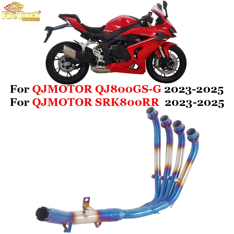 

Slip On For QJMOTOR QJ800GS-G SRK800RR 2023 2024 2025 Motorcycle Exhaust System Front Link Pipe Connect Original Muffler Tube