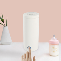 400ml Portable Electric Kettle, Travel Kettle, Mini Electric Kettle for Tea, Milk, Coffee, Pink/White