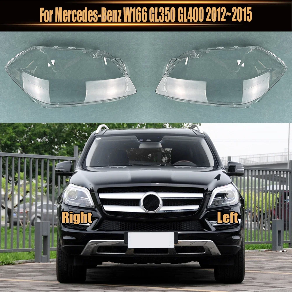 

For Mercedes-Benz W166 GL350 GL400 2012~2015 Transparent Lampshade Headlamp Cover Lamp Shade Headlight Shell Lens Plexiglass