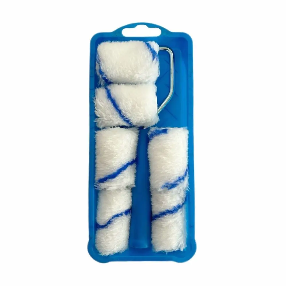 High-Density Fabric Paint Rollers Set 2Inch Smooth Finish Paint Roller Tray Lint-Free Mini Paint Roller Painting Walls