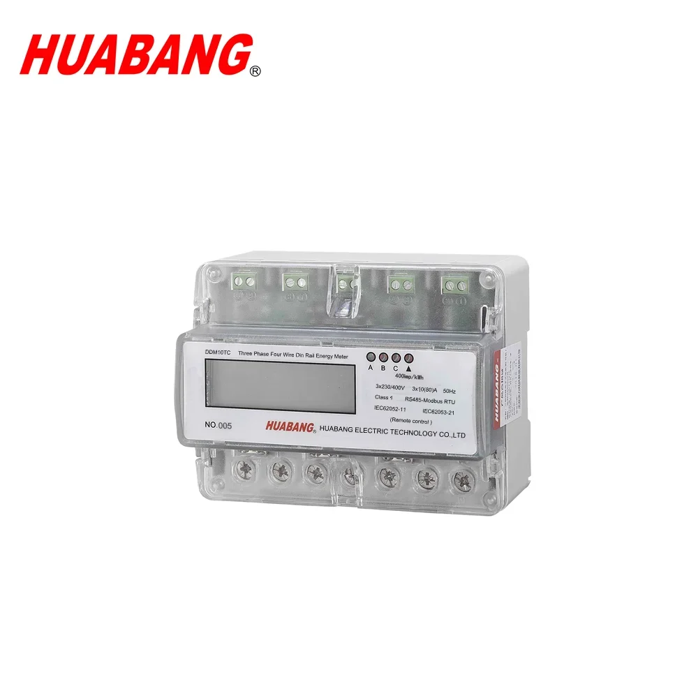 

2026 Three Phase Energy Meter Inside Latching Relay Remote Control Electricity Meter Stop and Run Bottom Connection
