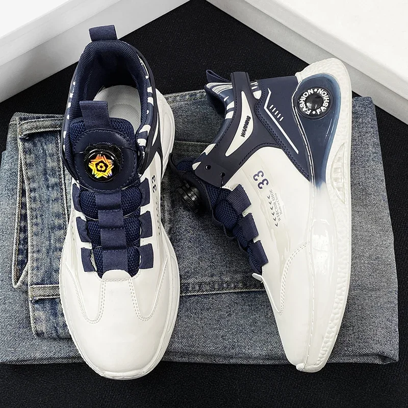 2025 Lace up Durable Shoes for Mens Outdoor Activities Mens Sneakers with Rotating Buckle Comfy Non Slip