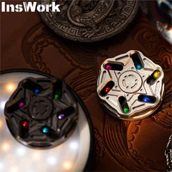 9 Hands Star Chain Magnetic Haptic Coin EDC Fingertip Metal Stress Relieving Toys Fingertip Gyro