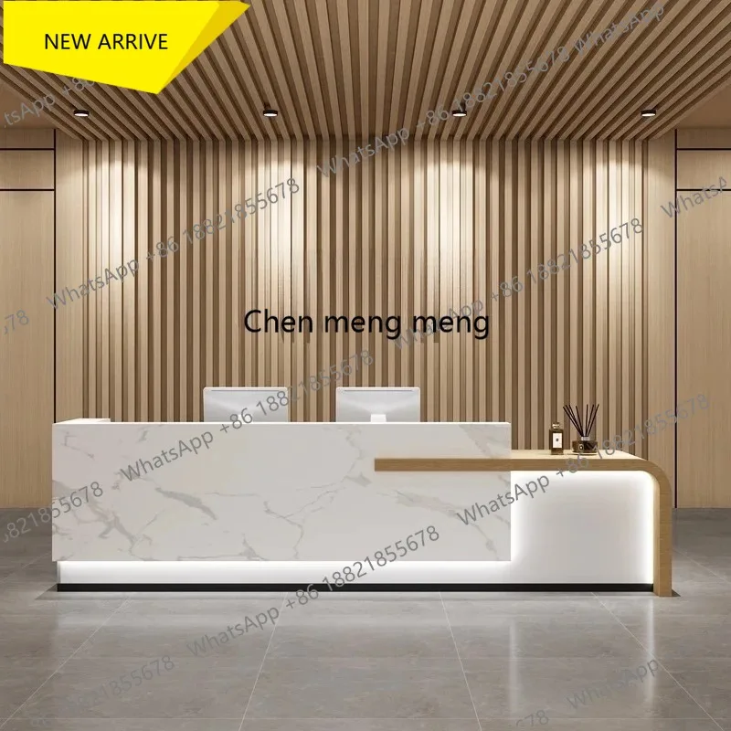 

G153 Vevor Pulpit Reception Desks Store Counters Storage Checkstand Reception Desks Podium Artificial Board Furniture