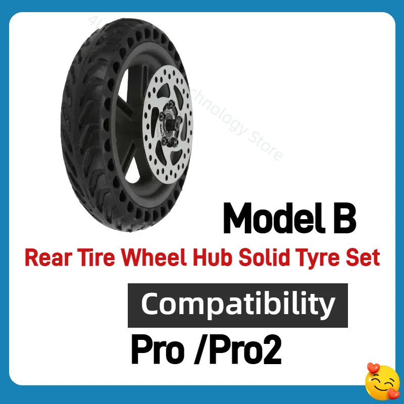 Electric Scooter Rear Wheel Kit with Solid Tire Inflatable Tyre And Disc Brake Plate for M365 1S pro Pro2 Scooter Parts Upgrade