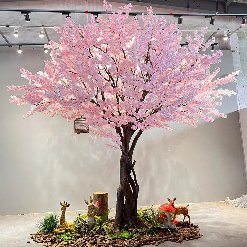 Large encrypted simulated cherry blossom tree wishing tree fake tree peach blossom indoor and outdoor simulated flowers