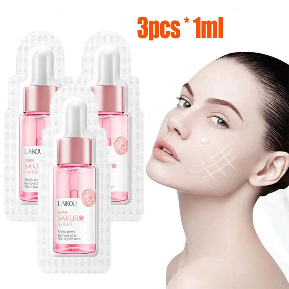 3 Stuks 1Ml Gezicht Serum Japan Essence Hydraterende Hyaluronzuur Pure Huidskleur Gezicht Serum Huidverzorging