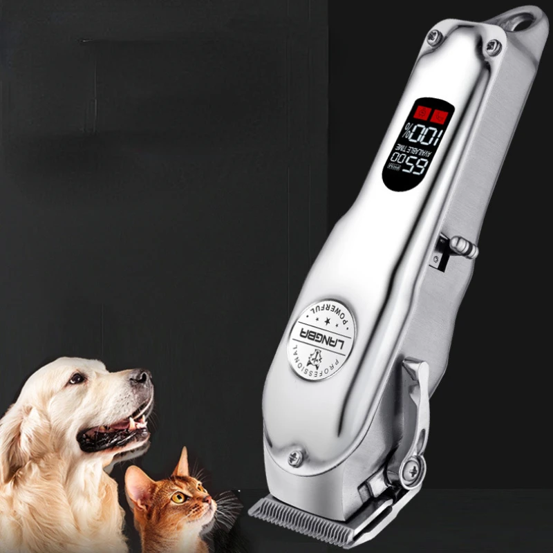 Professional Dog Hair Trimmer Dog Grooming Kit Rechargeable Cordless Pet Hair Clipper Trimmer Shaver for Small Large Dogs