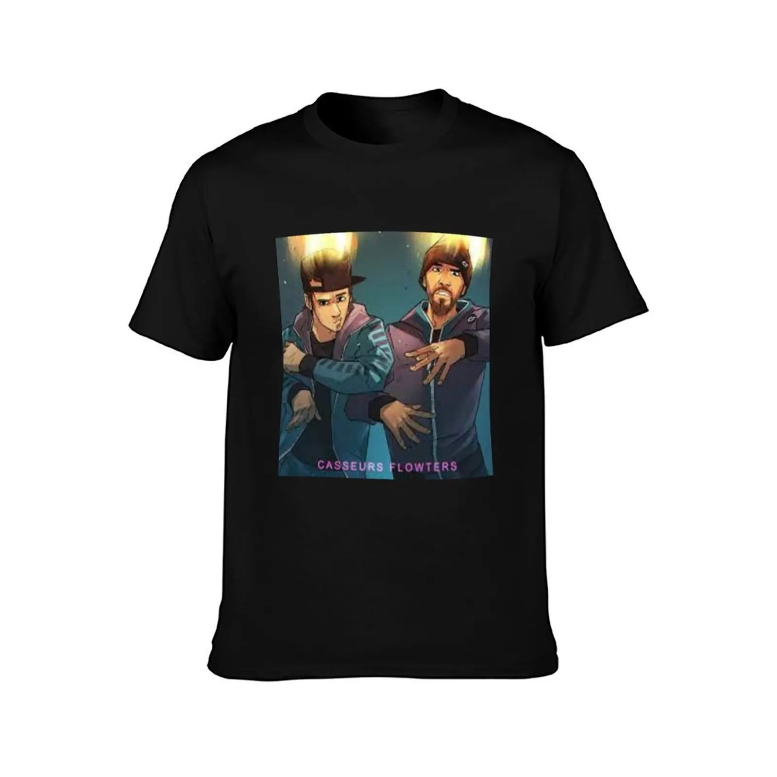 breakers flowters, Orelsan and gringe T-Shirt, Summer Casual Cotton Tee, Oversized Streetwear Tops, Vintage Graphic Print