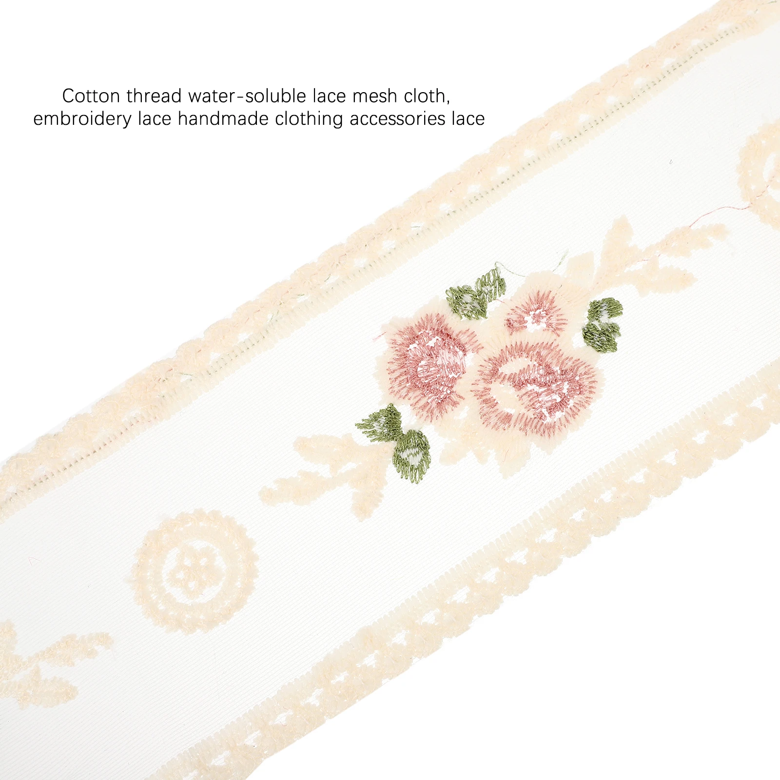 

Embroidery Lace Trim 15 Yards Water Soluble Wedding Applique Sewing Edging Fabric Ribbon DIY Craft Flower Pattern Elegant