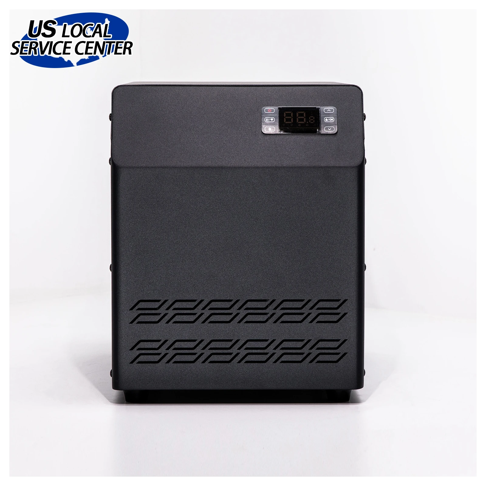 

0.3HP Stainless Steel Water Chiller – Custom Support, Wi-Fi, 110/220V, R410A, Indoor/Outdoor, 1-Year Warranty