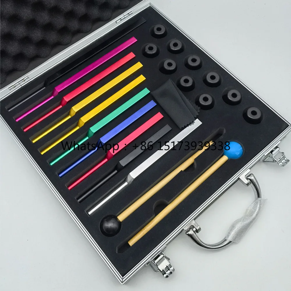 Set of 10 Aluminum Alloy Tuning Forks with  Base 174Hz 528Hz 963Hz 432Hz