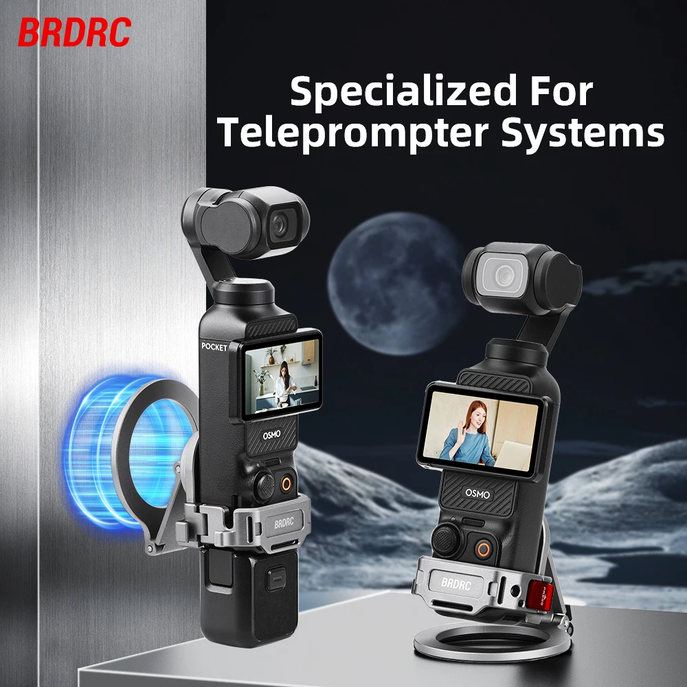 BRDRC Magnetischer Adapter für DJI Pocket 3 Teleprompter-Halterung, Kamera-Livestreaming-Halterung, Erweiterungsrahmen-Zubehör – Detail 2