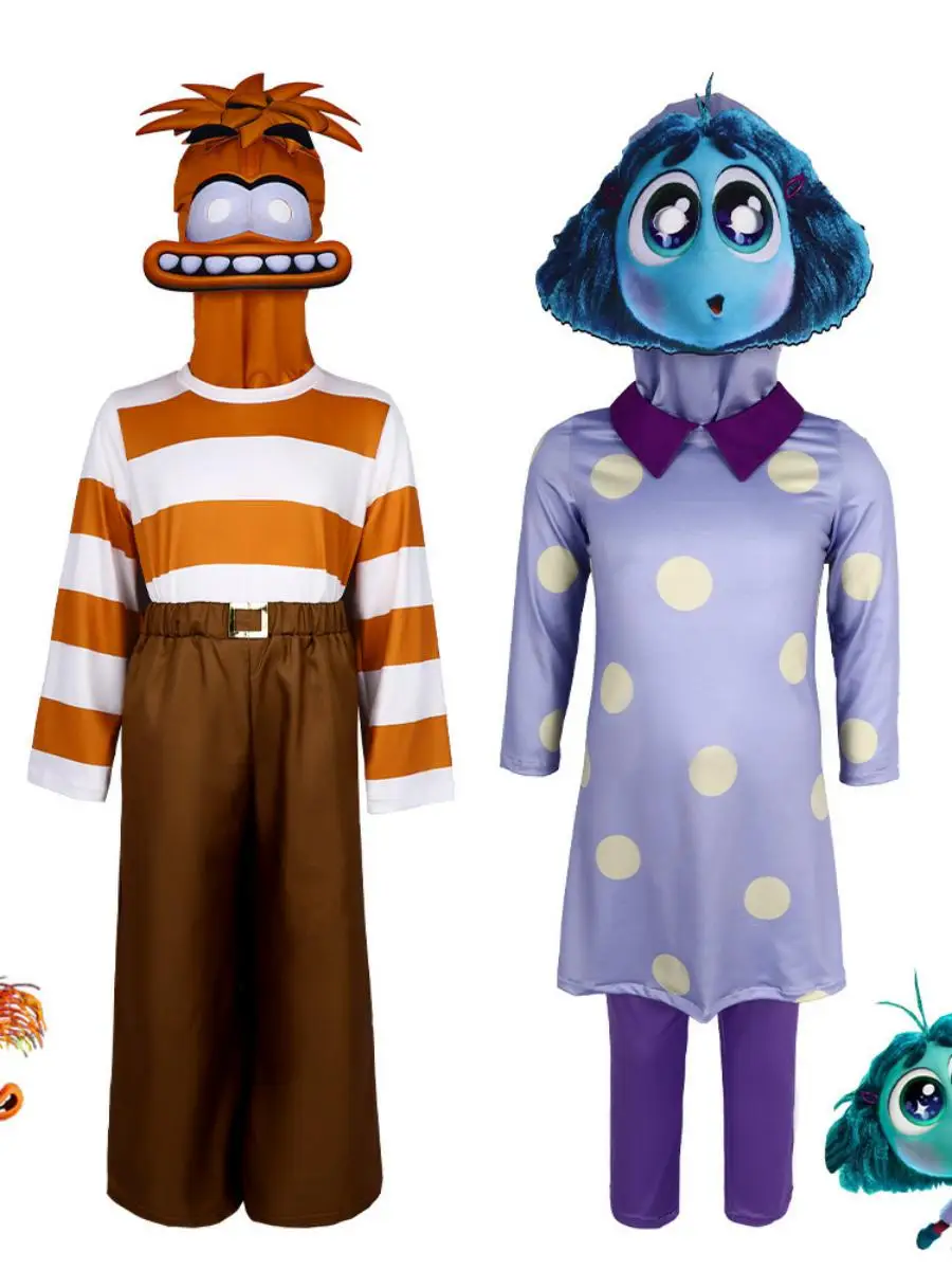 زي لعب الأدوار التأثيري InsideOut2 LeLe5 بدلة أداء المسرح العقلية وكيل خاص ملابس loween Par Theme