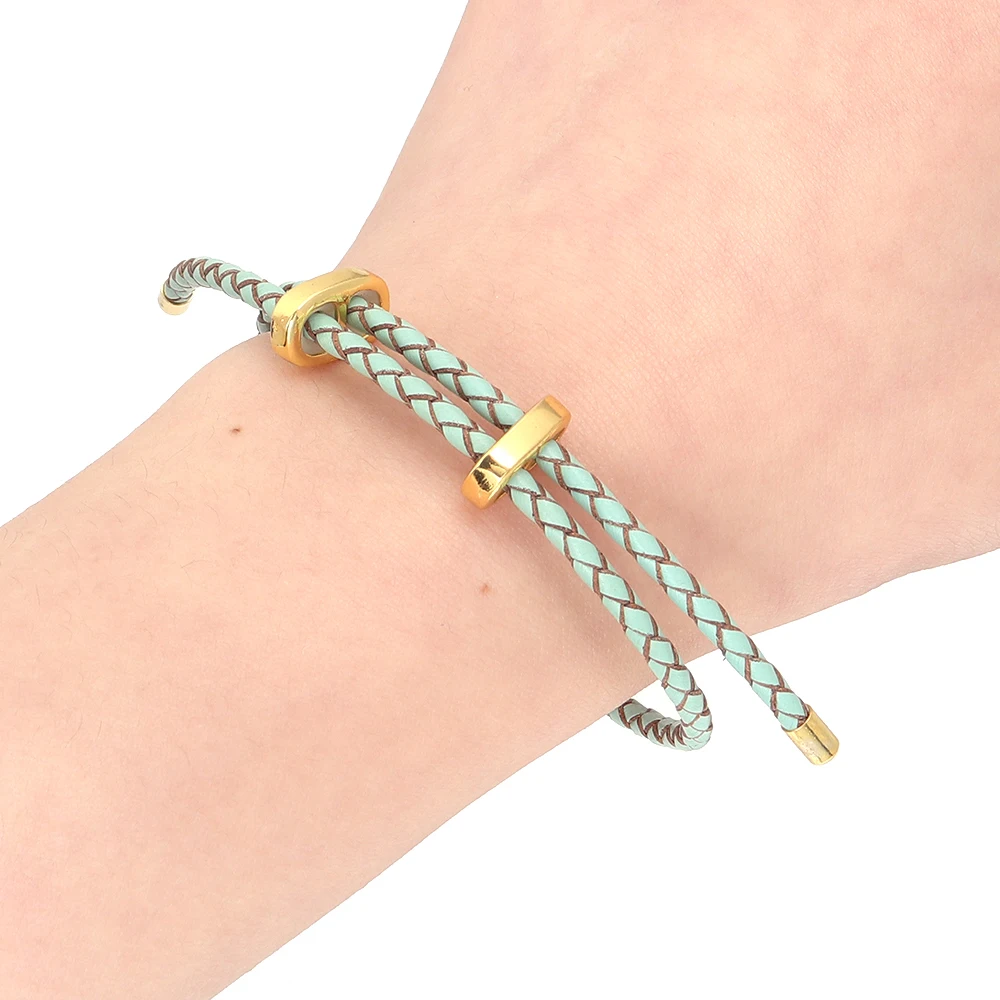 4-8 Sets Kupfer-Stopper-Abstandshalterperlen, rutschfester Silikonring, Endkappe mit doppeltem Loch zur Anpassung, DIY-Armbänder, Schmuckherstellung – Detail 4