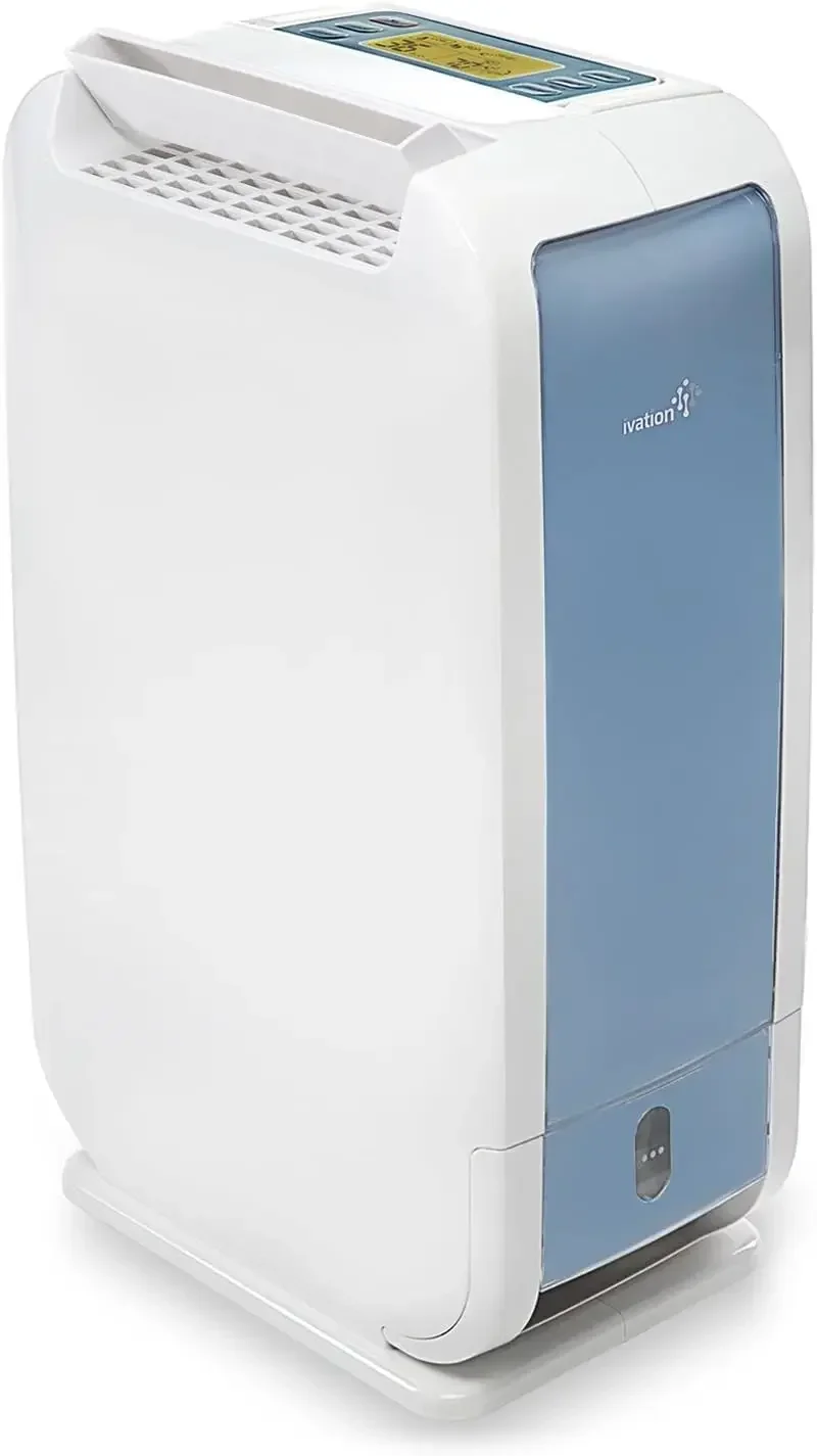 

13-Pint Small-Area Desiccant Dehumidifier Compact and Quiet - With Continuous Drain Hose for Smaller Spaces