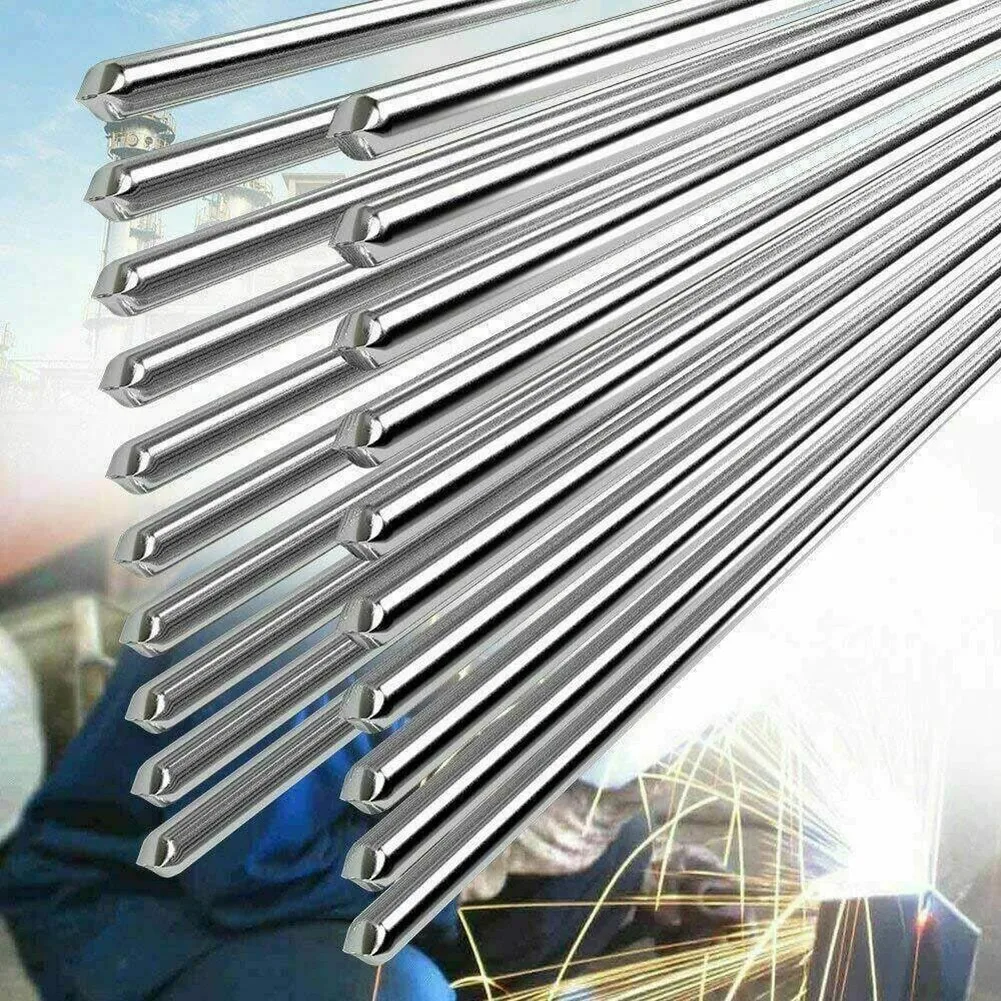 Wire Welding Rods Silver Solution 20Pcs 2mm 500mm Length Aluminum Magnesium Brazing Melting Metal High Quality