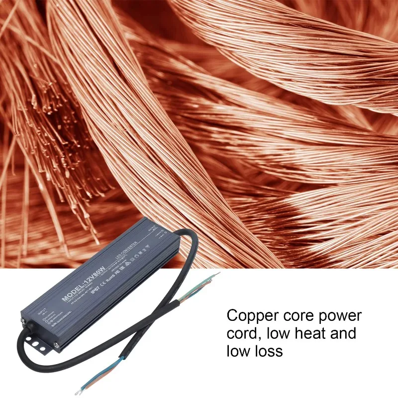 Waterproof AC110V-220V to DC12V 24V 15W 24W 36W 60W 80W 100W 120W 150W 200W 250W 300W 400W 500W 600W IP67 Switching Power Supply