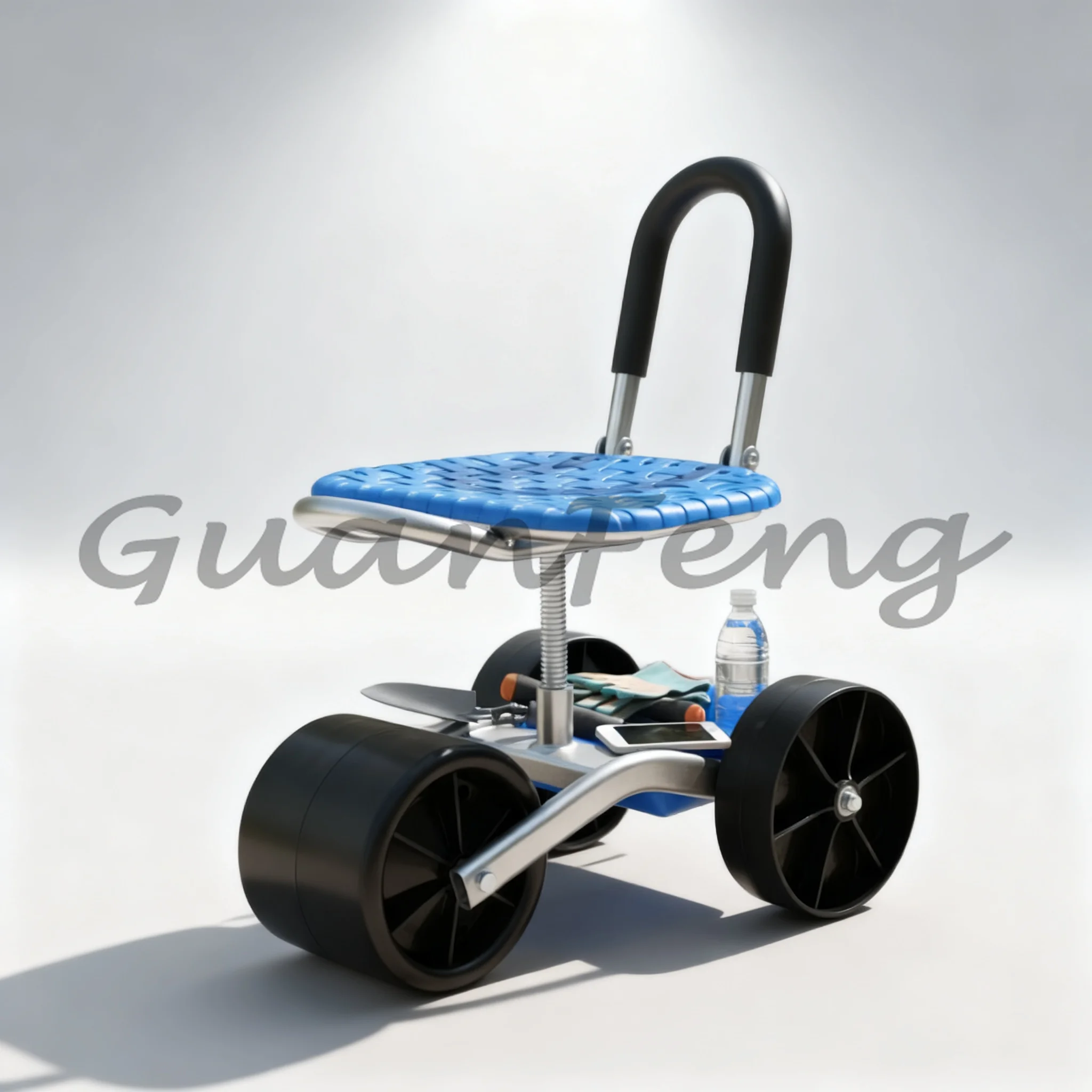 Foldable Rolling Garden Stool with Wheels, Space-Saving Garden Work Seat for Outdoor Weeding & Gardening