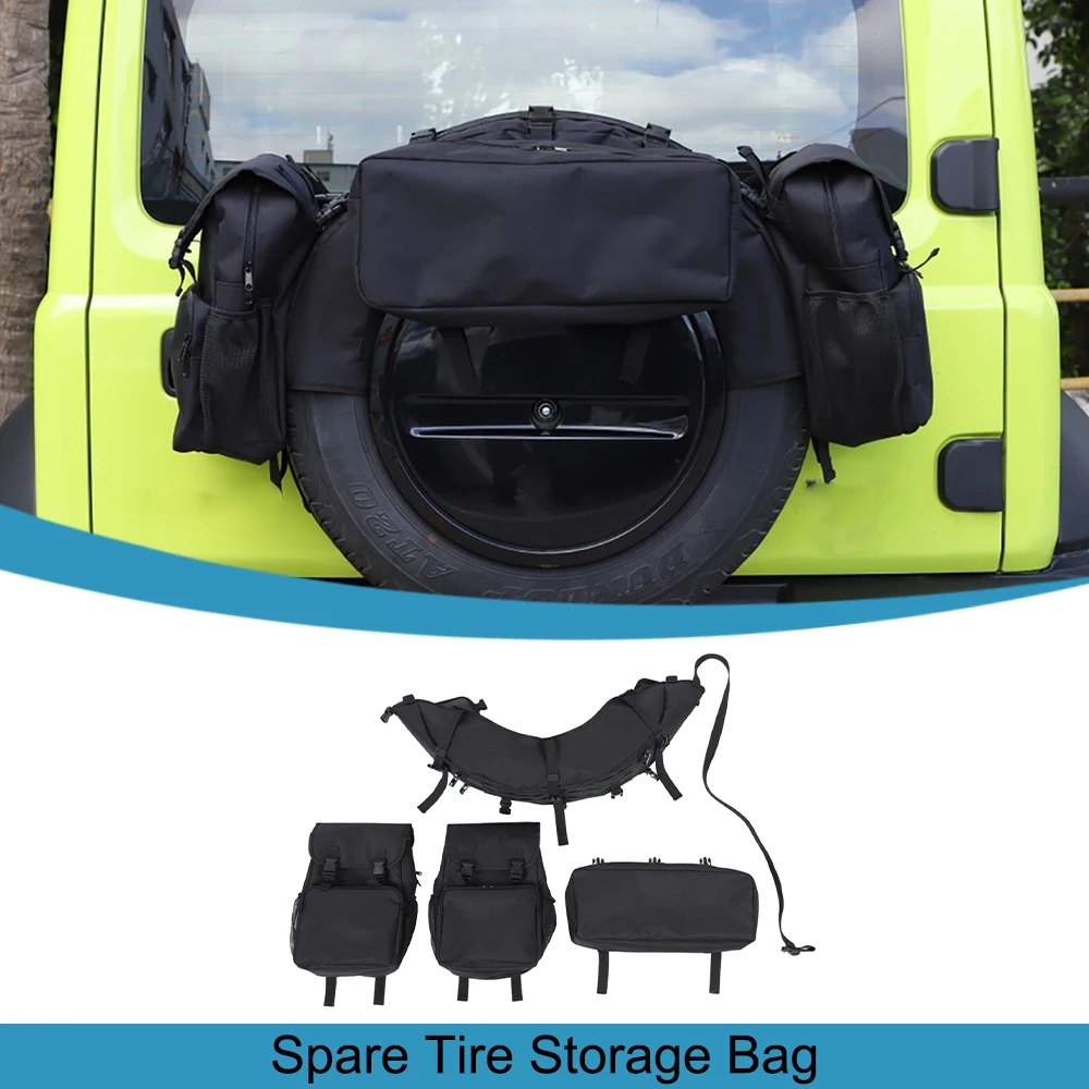 

Car Spare Tire Storage Bag Cargo Organizer Bags for Suzuki Jimny JB64 JB74 2019 2020 2021 2022 2023 Stowing Tidying Accessories