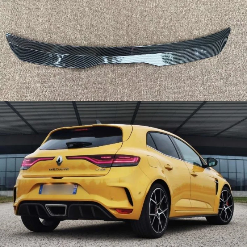 Fit For 2016 - 2020 Renault Megane 4 MK4 Spoiler Hatchback Universal Car Tail Wing Rear Roof Lip Spoiler For Megane GT RS RS300