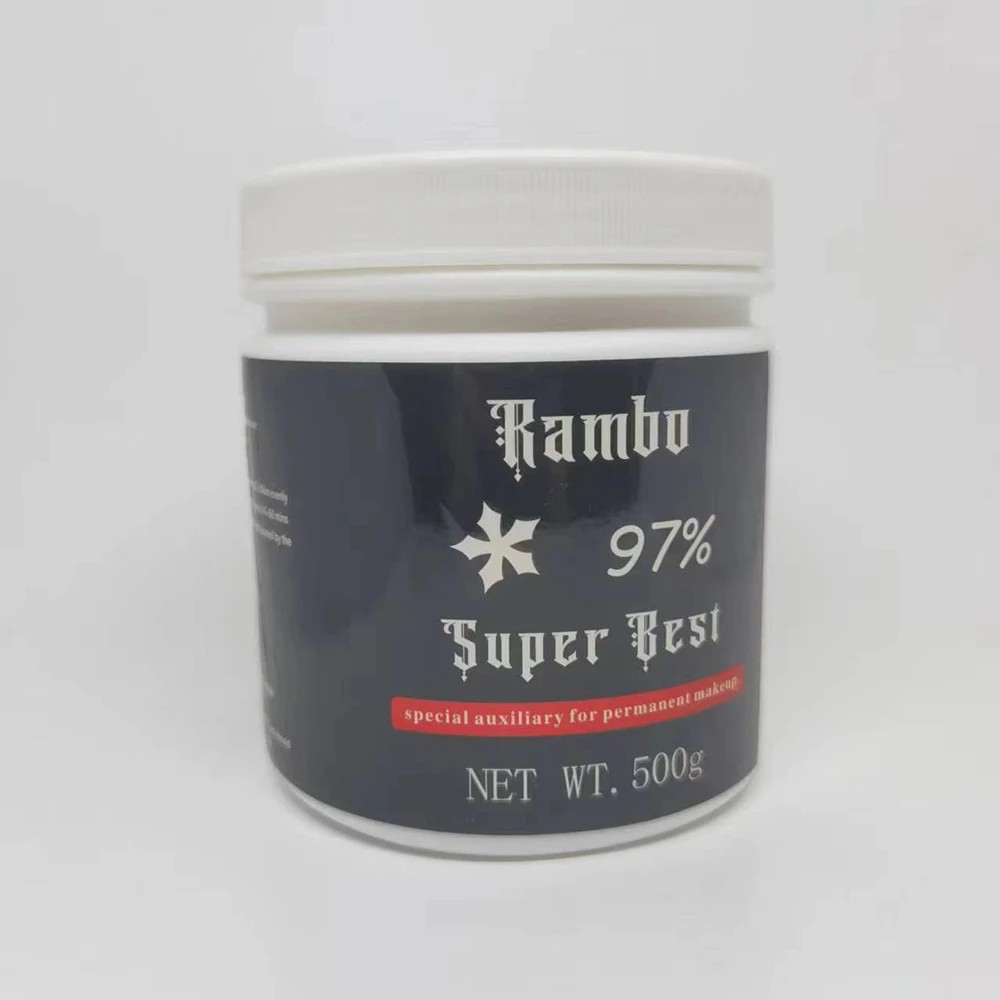 Rambo Tattoo Cream, Antes da Maquiagem Permanente, Sobrancelha, Lábios, Microblading, Piercing, Beleza, Novo, 97%, 500g