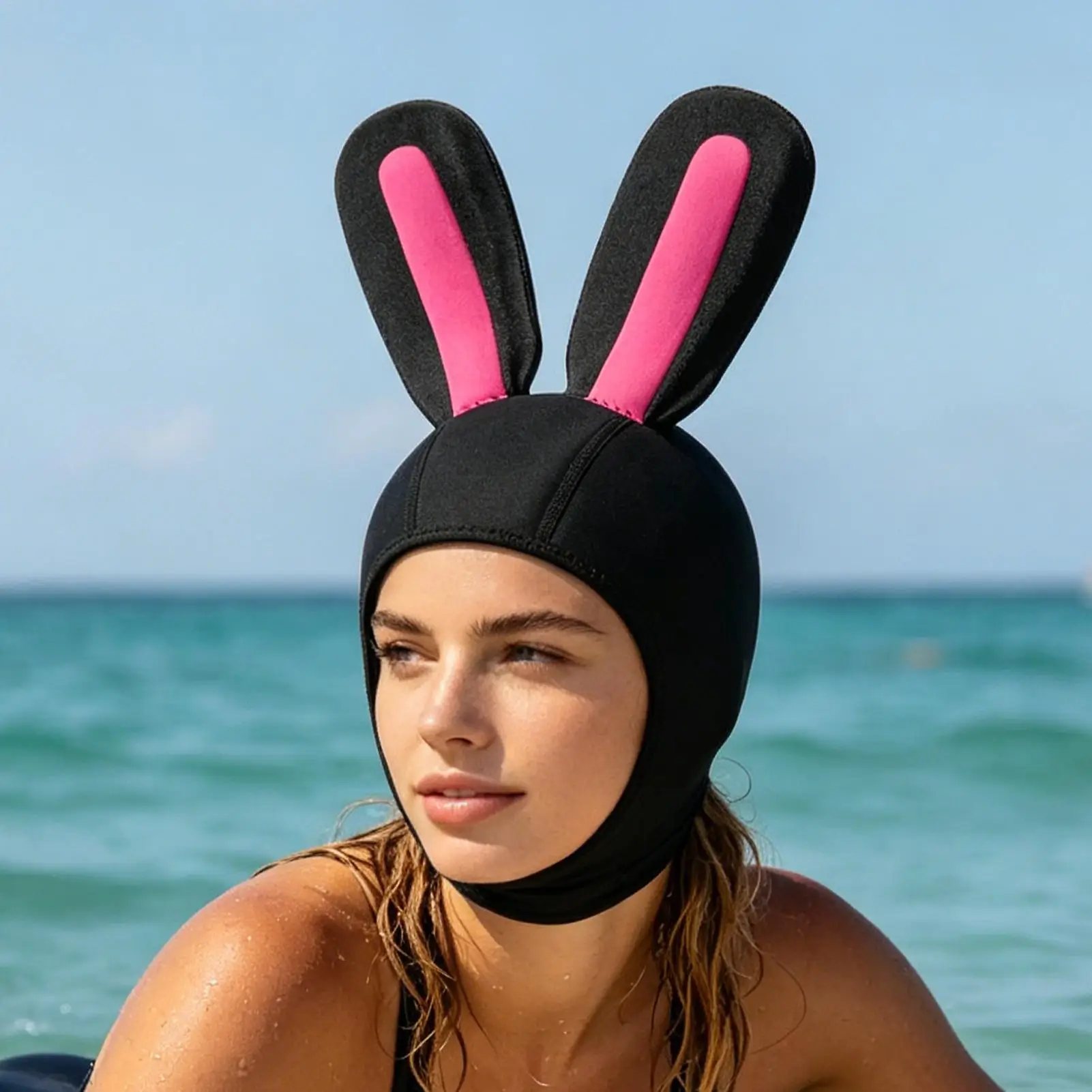 

Diving Hood Sailing Swim Hat With Bunny Ears Wetsuit Surf Hood For Kayaking Snorkeling Swimming Sailing Surfing Canoeing Water