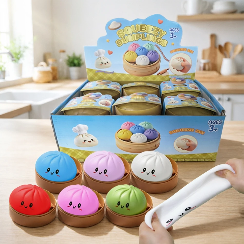 

Красочные сквиши-пельмени: расслабляющая, антистрессовая игрушка для снятия тревоги, многоразовая, эластичная, с эффектом отскока, для снятия давления