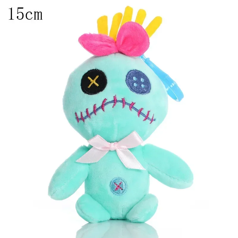 13cm disney anime scump brinquedos de pelúcia dos desenhos animados lilo e stich modelo bonecas macio recheado chaveiros pendente decoração brinquedos para crianças
