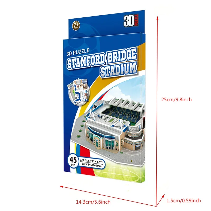 3D Football Field Paper Puzzle DIY Three-dimensional Puzzle Football Field Model Building Stadium Assembly Toys