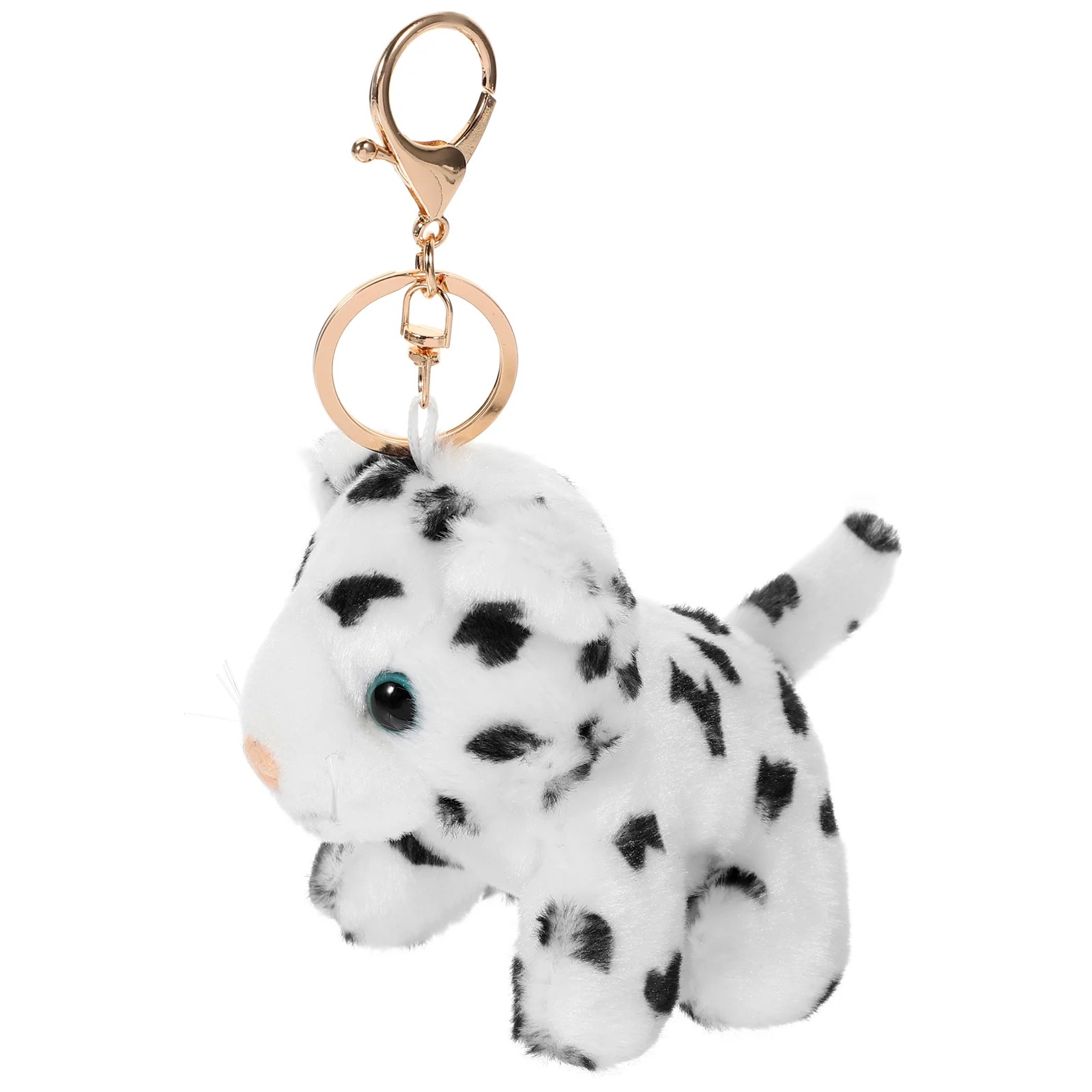 Plush Keychain Keyring Bag Pendant Gift Stuffed Snow Leopard Rings Ornaments Bunny Hanging Charm Keychains