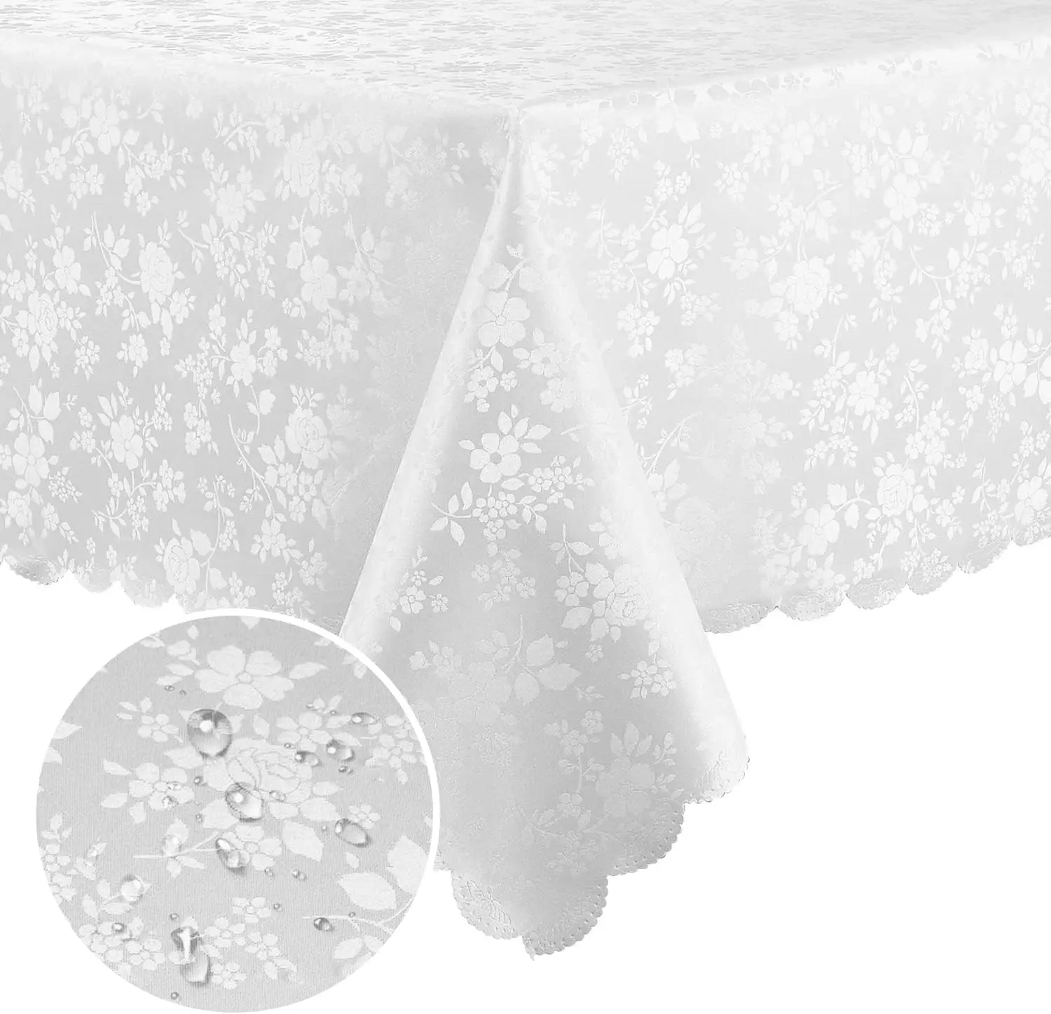 

Rectangle Table Cloth, Waterproof Heavy Duty Vinyl Tablecloths, Wipeable Washable Table Cover for Kitchen and Dining Roo