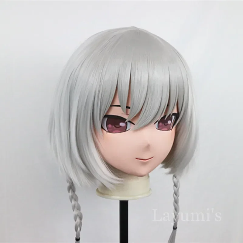 (B77) Customized Lifesize Mask Crossdressing with Backshell Silicone Anime Kigurumi Mask Cosplay image 2