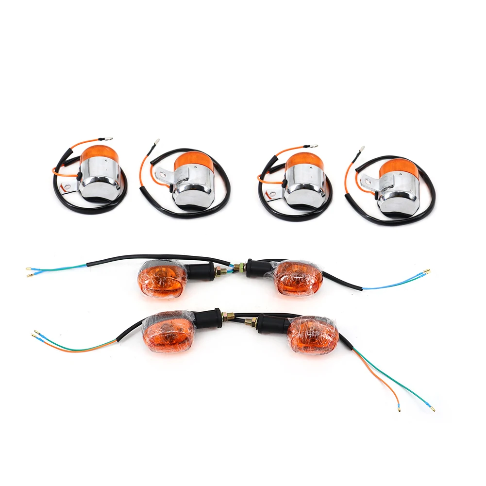 

4 шт. мотоциклетные указатели поворота 12 В, янтарный мигающий индикатор, аксессуары для мотоциклов для Honda Dax ST CT Z50 50 70 125cc