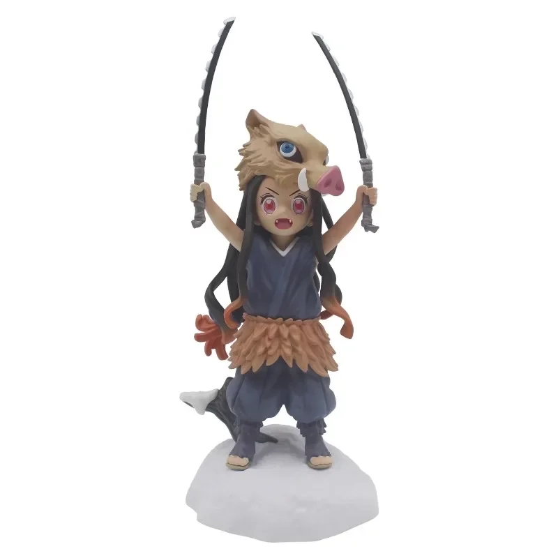 Demon Slayer Action Figure Kamado Nezuko Cosplay Hashibira Inosuke Anime Figure Model Ornaments Box Toys