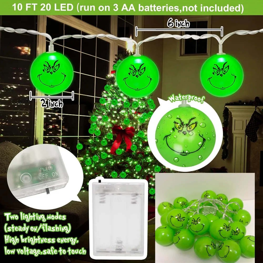 Christmas Lights 80 LED 32.8 Ft Battery USB Operated Christmas String Lights Decorations for Tree Home Garden Indoor Outdoor 702