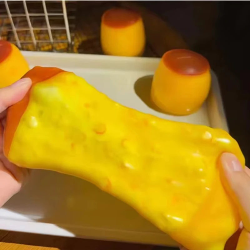 Crispy Sound Caramel Pudding Crunchy Toy Squeeze Ball Stress Relieving Toy for Halloween Christmas Gift
