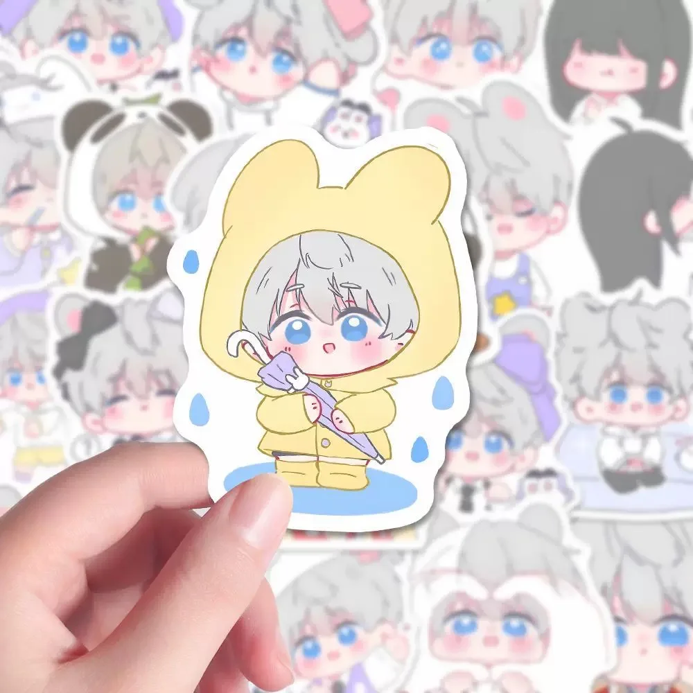 100 ملصق الحب والسماء العميقة Shenxing Q كارتون أنيمي لطيف الديكور حساب الهاتف المحمول ملصقات مقاومة للماء