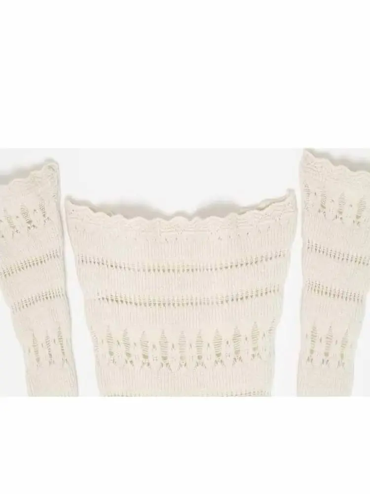 

HH New Woman Early Spring Fashiondesign Sense Hollow Off The Shoulders Slash Neck Knitted Pullover Female Sweet Sexy Knitted Top
