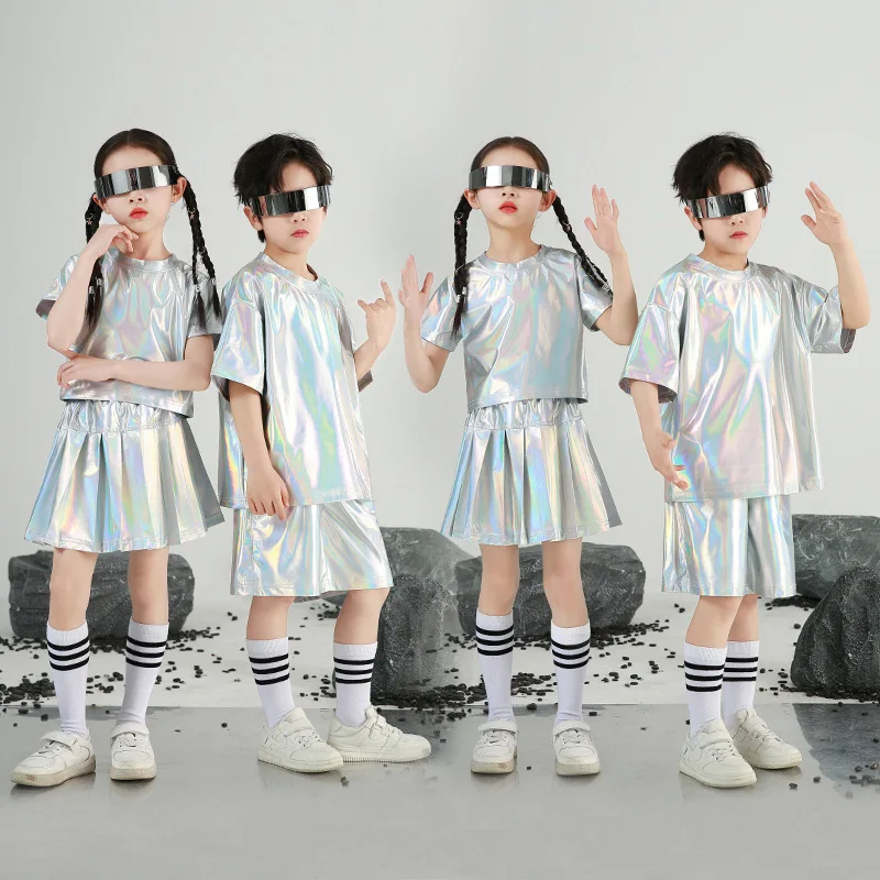 Neue Kinder Roboter Street Dance Performance Anzug AI Technologie Sinn Kleine Lotus Stil Tanz Anzug Student Traum Raumanzug