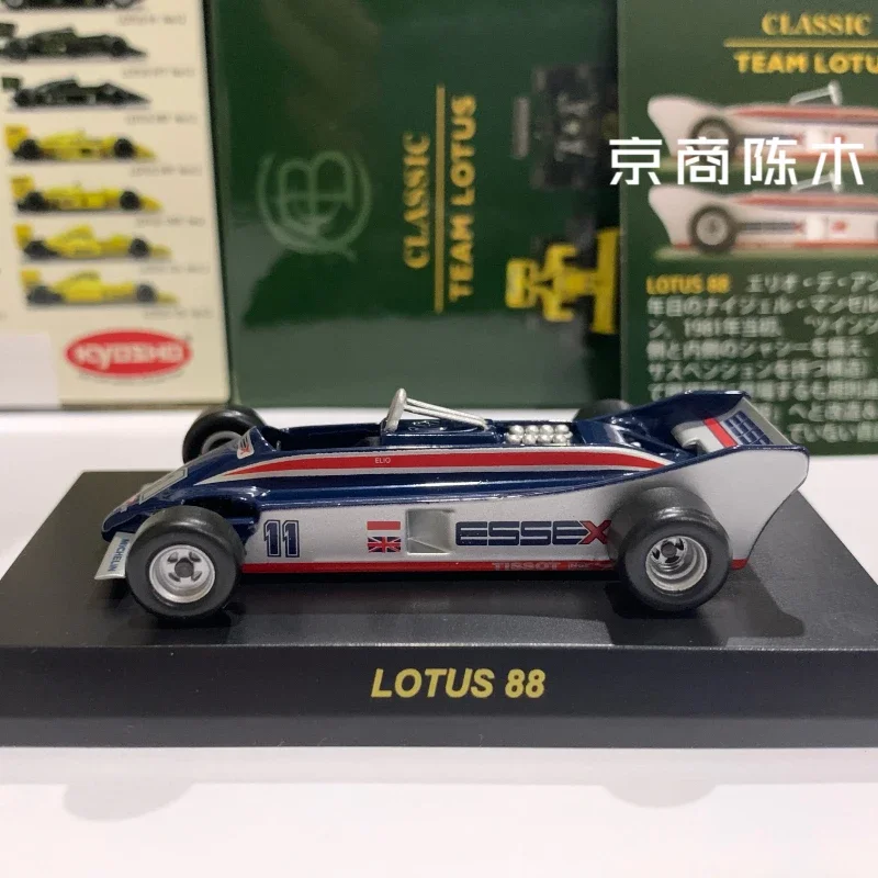 1/64 KYOSHO โลตัส 88 # 11 F1 RACING CAR รวบรวมโมเดลรถเข็นโลหะผสมหล่อ