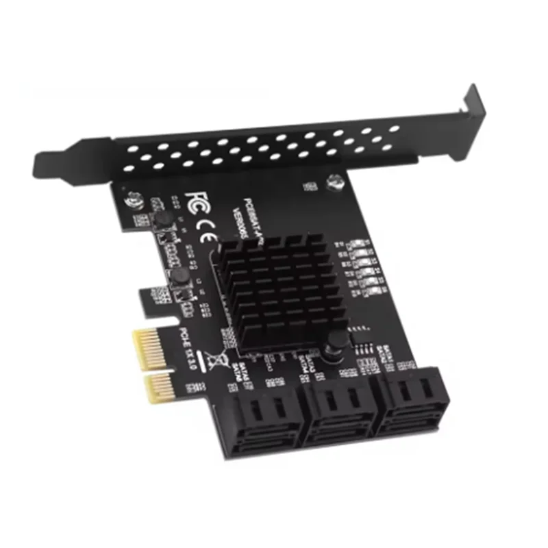 Classic-PCIE SATA 1X To 6 Ports SATA 3.0 PCI E Controller Pci Express Multiplier Expansion Card 6Gbps Add On Card Riser